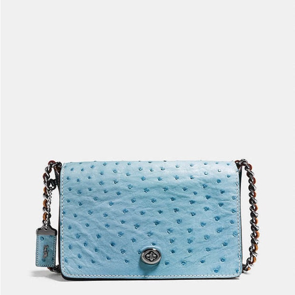 Coach Exotic Dinky Ostrich 24 Crossbody Bag